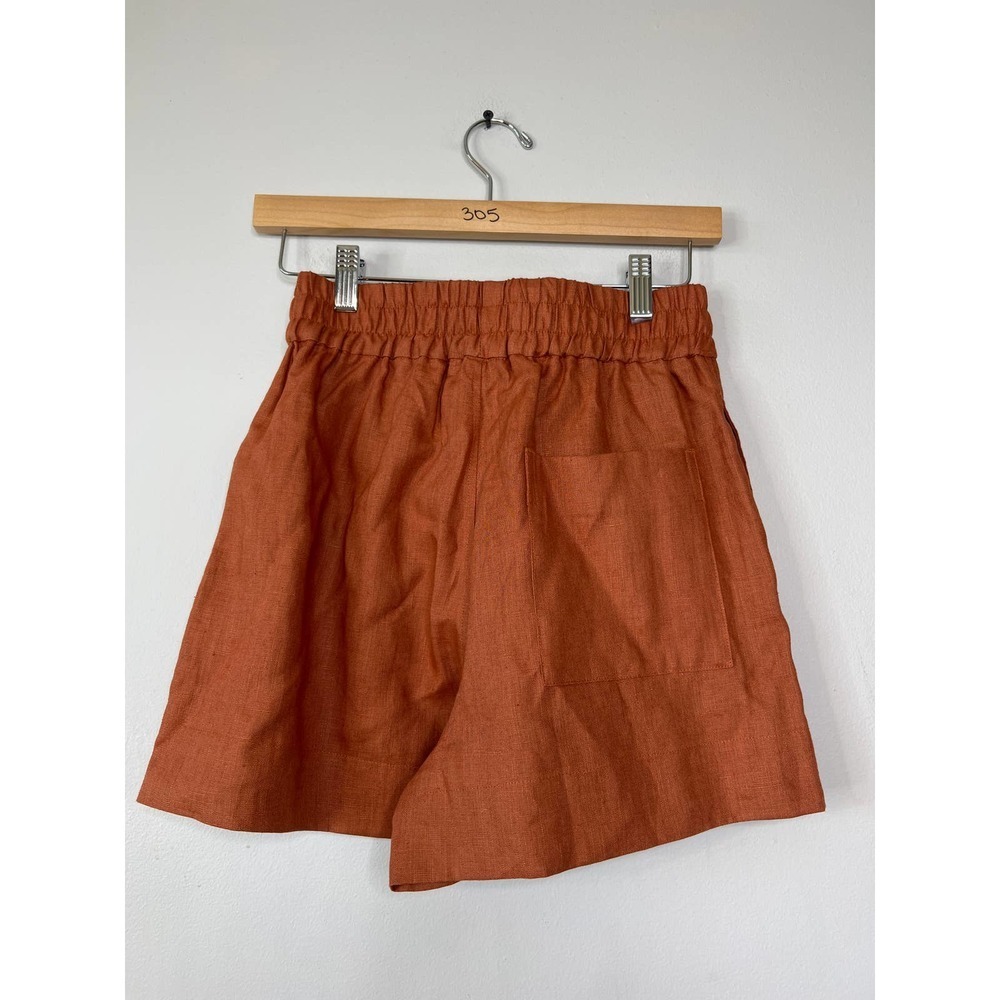 Rhode Kina Pull On Smocked Waist Mid Rise Short Women's Clove Size: XS NWT - Picture 7 of 8
